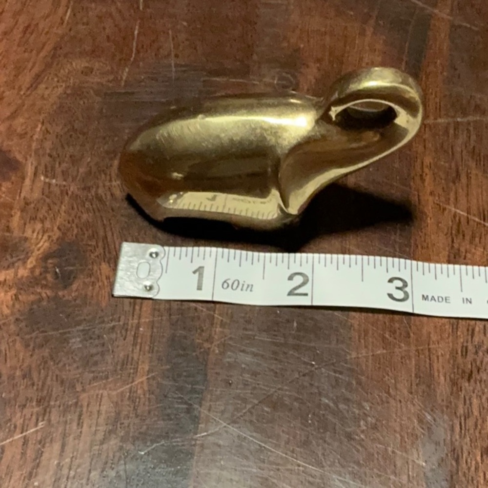 Brass Elephant Paperweight Made in Korea - Picture 3 of 6